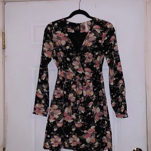 Genetic Denim Black Flower dress Size XS